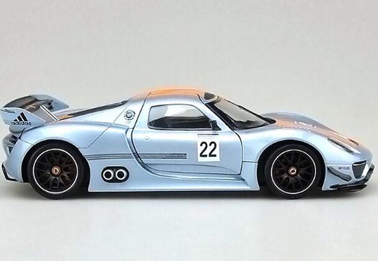 Welly 1:34 Porsche 918 RSR/ARGENT/jouet/DIE-CAST Toy Model Cars 