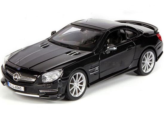 Black 1:24 Scale Bburago Diecast Mercedes-Benz SL 65 AMG Model 