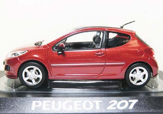 PE20A Car 1/43 Norev Peugeot 207 Sedan 3 Doors Red 2007 