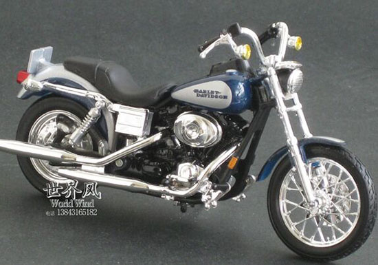 1:18 Blue Diecast Harley Davidson 2002 FXDL Dyna Low Rider Model