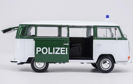 Welly Volkswagen VW T2 T 2 Bully Baujahr 1972 Polizei Police Metall 1:87 H0 