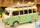 Blue / Green / Red / Pink Handmade Tinplate VW Bus Model