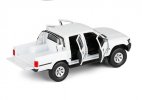 White /Army Green /Yellow Diecast Toyota Hilux Pickup Truck Toy