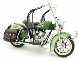 1:6 Scale Green Retro Tinplate 1962 Harley Davidson Model