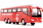 Kids Red Liverpool LFC Team Diecast Coach Bus Toy