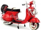 Tinplate 1:8 Scale Red / Blue Retro 1959 Vespa Scooter Model