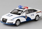 1:64 Scale White Police Diecast Audi A6L C6 Car Model