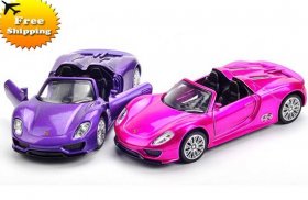 Pink / Purple 1:43 Scale Kids Diecast Porsche 918 Toy