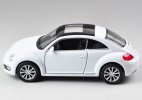 Welly Kids 1:36 White / Yellow /Red Diecast VW New Beetle Toy