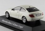 White / Silver 1:43 Diecast Mercedes Benz C-Class Coupe Model