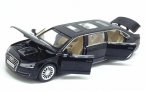 Kids Black / Wine Red Diecast Audi A8 Extended Car Toy