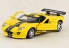 Yellow 1:32 Scale Pull-Back Kids Diecast Ford GT Toy