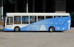 1:64 Scale Blue-White Die-Cast 2008 BeiJing Olympic Bus Model