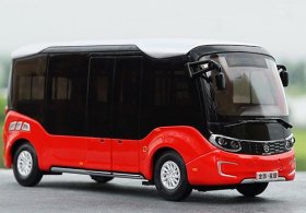 Red /Silver Diecast Golden Dragon XML6606JEVA0C2 City Bus Model