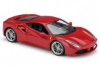 White / Red 1:18 Scale Bburago Diecast Ferrari 488 GTB Model