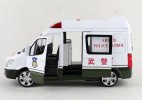 1:32 Scale Kids Police White Diecast Mercedes Benz Sprinter Toy