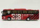 Red 1:43 Scale Diecast Zhongtong LCK6117HQD1 Coach Bus Model