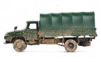 1:36 Scale Muddy Army Green Diecast FAW Jiefang CA141 Truck Toy