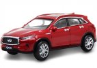 1:64 Scale Red / Gray Diecast 2018 Infiniti QX50 SUV Model