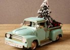 Christmas Gift Red /Blue 1:18 Scale Tinplate Pickup Truck Model