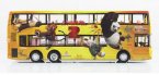 1:76 Scale Yellow Kung Fu Panda Theme Double Decker City Bus