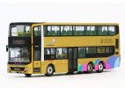 Yellow 1:76 Scale Zhuhai Diecast MAN A95 Double Decker Bus Model