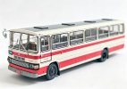 White-Red 1:64 Huanghe BK652 Diecast Beijing City Bus Model