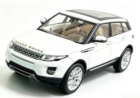 1:43 Scale Black / White Diecast Land Rover Evoque Model
