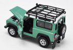 White / Green 1:24 Welly Diecast Land Rover Defender Model