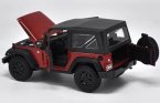 Yellow / Red 1:18 Scale Maisto Diecast Jeep Wrangler Model