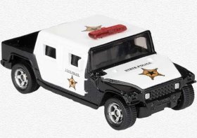 Kids Black-White SIKU 1334 Police Diecast Hummer Pickup Toy