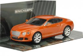 Orange 1:43 Minichamps Diecast Bentley Continental GT Model