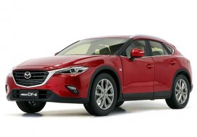 Red 1:18 Scale Diecast Mazda CX-4 Model