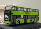 1:76 Green Diecast Dennis Enviro 500 Double Decker Bus Model