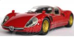 Red 1:24 Scale Diecast 1967 Alfa Romeo 33 Stradale Model