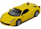 1:32 Blue / Red /White / Yellow Diecast Ferrari 458 Italia Toy