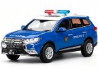1:43 Scale Blue Police Diecast Mitsubishi Outlander SUV Model