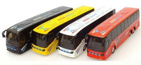 Kids Red / White / Yellow / Black Deluxe Tour Bus Toy
