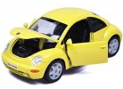 Red / Yellow 1:24 Scale Welly Diecast VW New Beetle Model