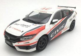 1:18 Scale White CTCC Diecast Honda Civic Car Model