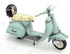 Blue / Pink 1:8 Scale Tinplate Vintage Vespa Scooter Model