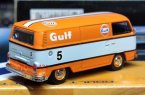 Blue-Orange 1:64 Greenlight Gulf Diecast 1975 VW T2 Bus Model