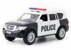 Black 1:36 Scale Kids Police Diecast Nissan Patrol SUV Toy