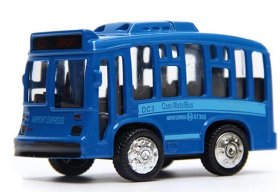 Kids White / Blue / Yellow Mini Scale Die-Cast City Bus Toy