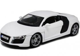 Maisto White / Black / Red 1:18 Scale Diecast Audi R8 Model