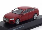 Silver / Red / Black 1:43 Diecast 2017 Audi A5 Sportback Model