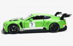 Green NO.7 Kids 1:32 Scale Diecast Bentley Continental GT3 Toy