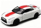 1:42 Scale White Diecast Nissan GT-R R35 Toy
