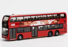 Red Tiny LWB Diecast ADL Enviro 500 MMC Double Decker Bus Model