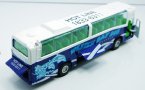 Kids Alloy Made White-blue Tour Bus Toy